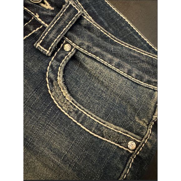 True Religion Disco Billy Big T Jeans with Crystals - Sz 29 - Picture 5 of 15